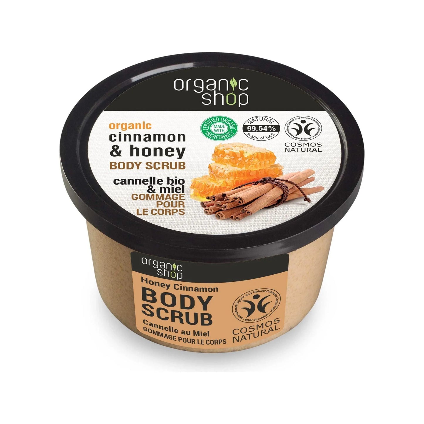 Organic Shop - Cinnamon & Honey Body Scrub - GOLDFARMACI