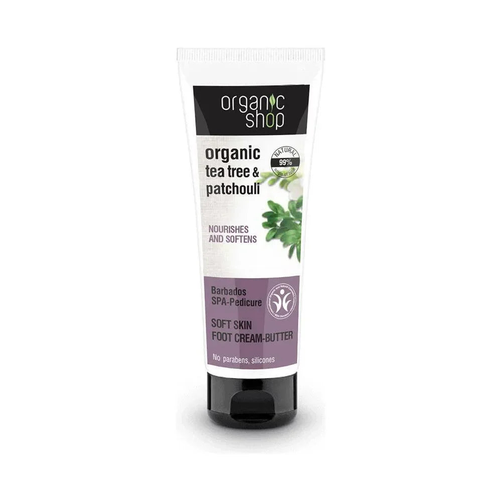 Organic Shop - Tea Tree & Patchouli Foot Cream-Butter - GOLDFARMACI
