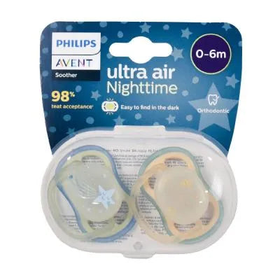 Philips Avent - Ultra Air Night-Time Pacifier 0-6m x2 - GOLDFARMACI