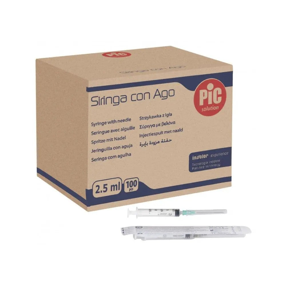 Pic Syringes 2.5 ml G22 100 pcs
