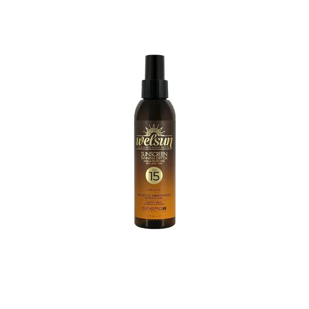 Sinergy Cosmetics - Welsun Sunscreen Tanning Dry Oil SPF15 - GOLDFARMACI