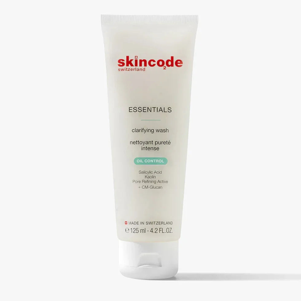 Skincode Essentials Clarifying Wash 125ml tube, oil control face cleanser at Goldfarmaci online pharmacy