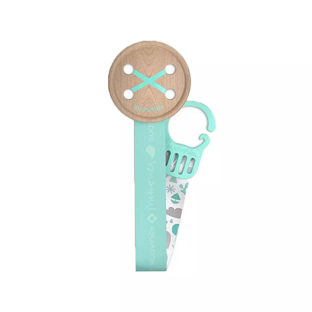 Suavinex - Soother Clip with Ribbon 0m+ - GOLDFARMACI