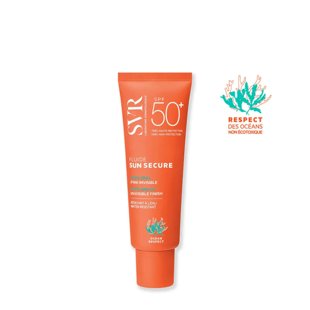 SVR Sun Secure Fluide SPF 50+ sunscreen tube, sun care product at Goldfarmaci Albania