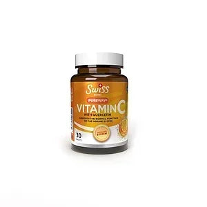 Swiss Bork Vitamin C with Quercetin bottle, supplements product, Goldfarmaci Albania pharmacy