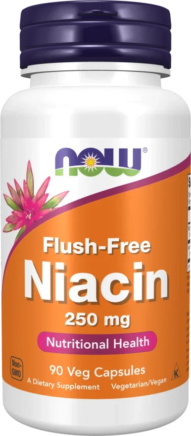 NOW Flush-Free Niacin 250 mg - 90 Veg Capsules