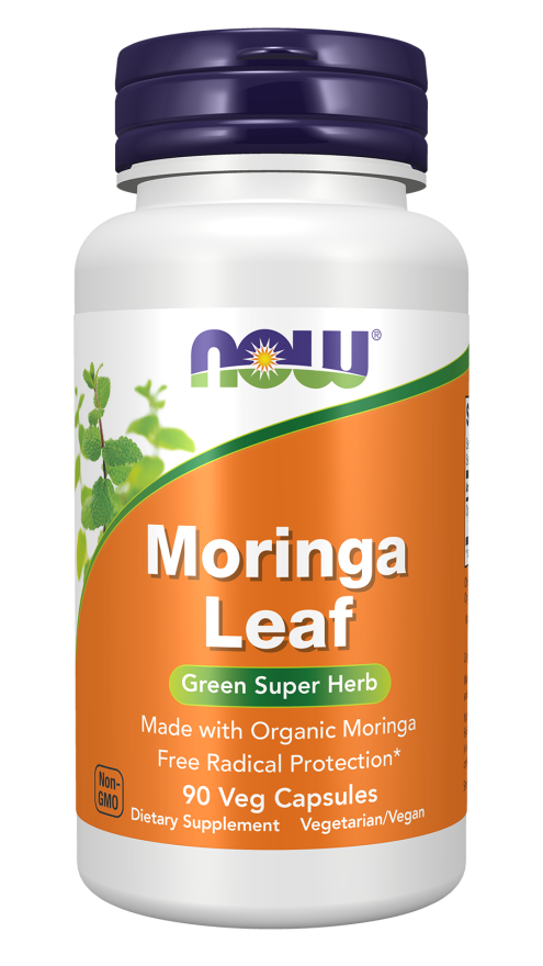 NOW Organic Moringa Leaf - 90 Veg Capsules