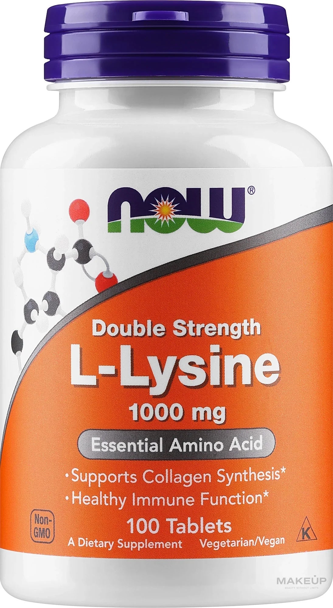 NOW L-Lysine Double Strength 1000 mg - 100 Tablets
