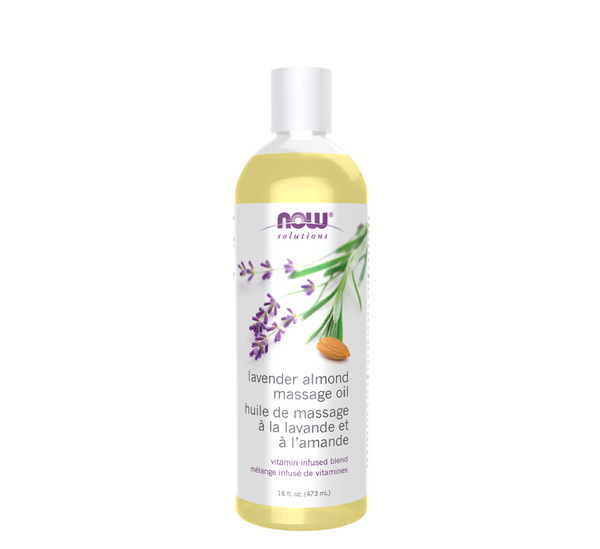 NOW Lavender Almond Massage Oil – 473 ml