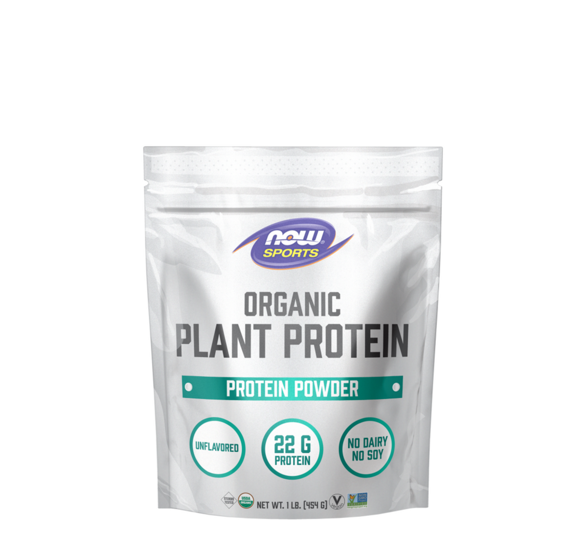 NOW - Organic Plant Protein Unflavored - 1 lb