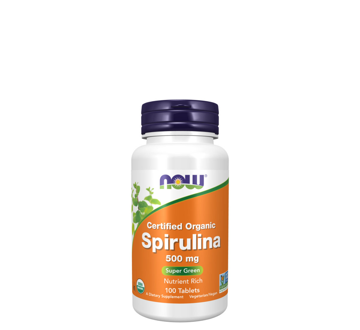 NOW - Organic Spirulina 500 mg - 100 Tablets