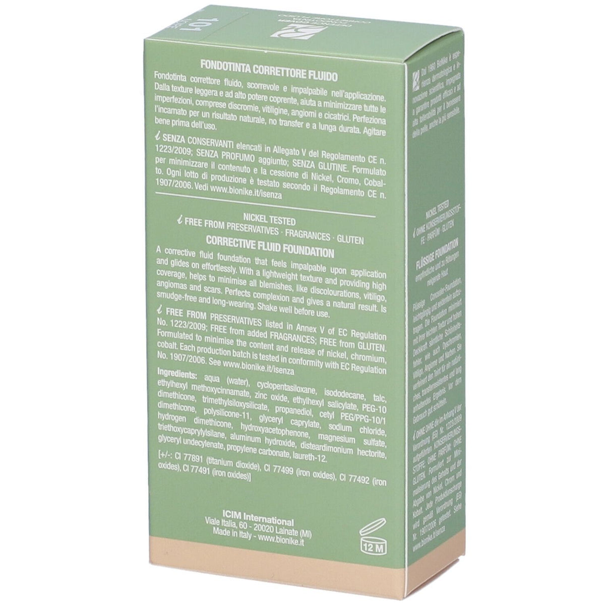 BioNike Corrective Fluid Foundation SPF 30