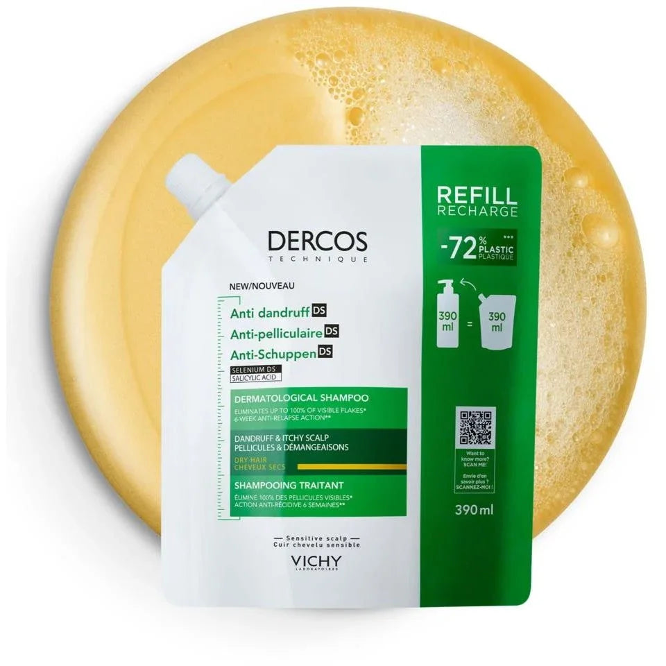 Vichy - Dercos Anti-Dandruff Shampoo for Dry Hair (Refill)