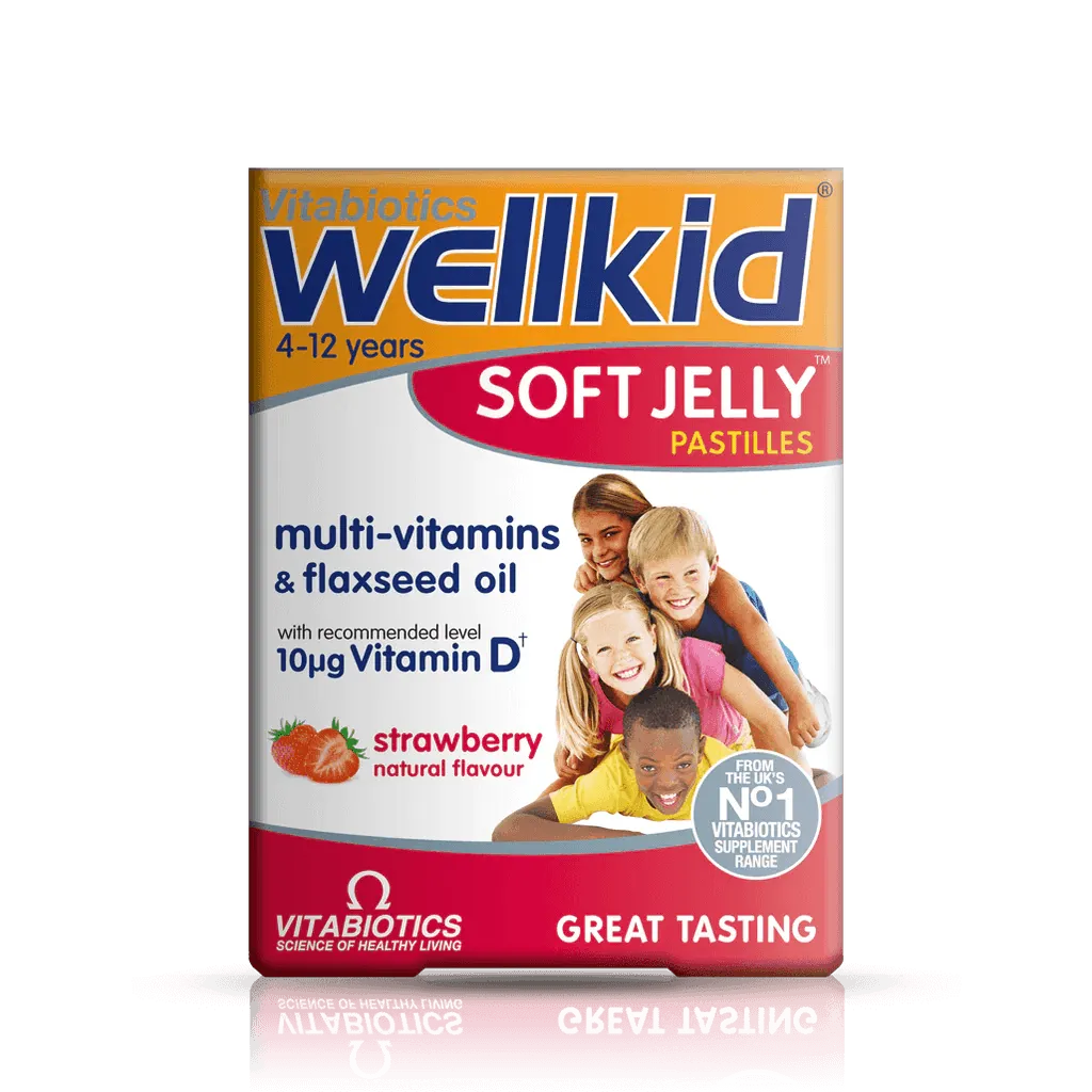 Vitabiotics - Wellkid Soft Jelly 4-12 Years 30Tabs - GOLDFARMACI