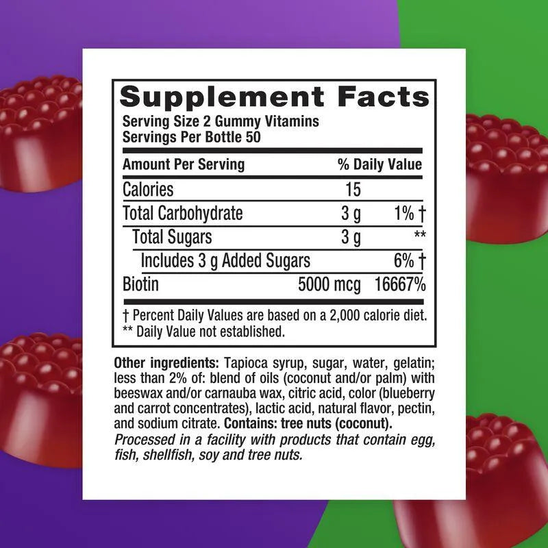 Vitafusion - Extra Strength Biotin 5000mcg - GOLDFARMACI