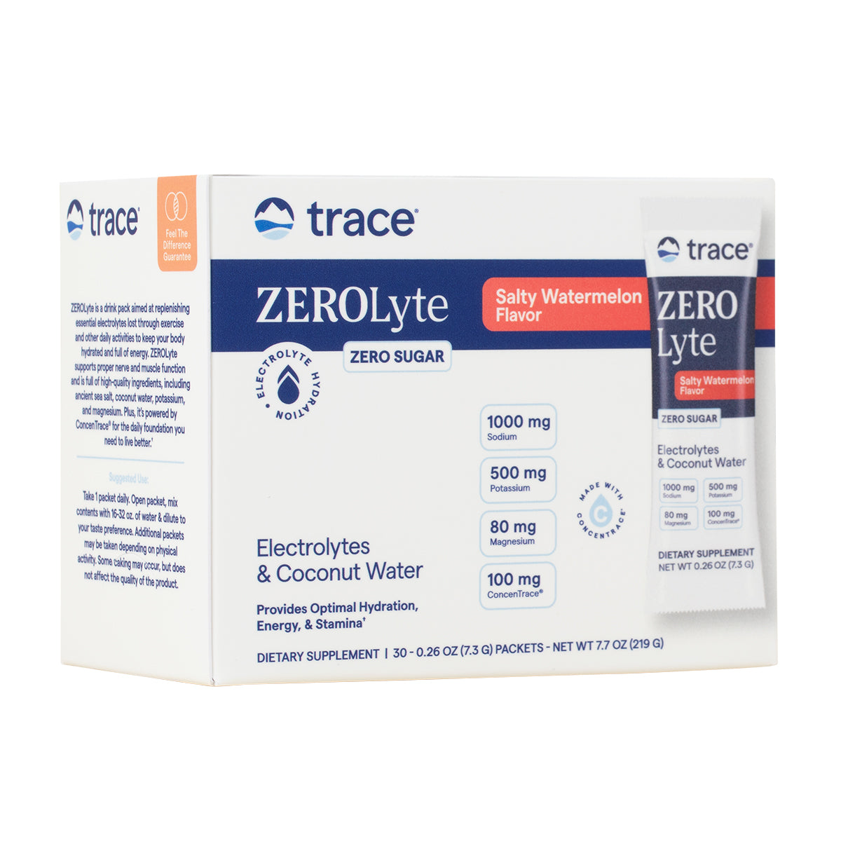 Trace Minerals - ZeroLyte Salty Watermelon 30 Packets - GOLDFARMACI