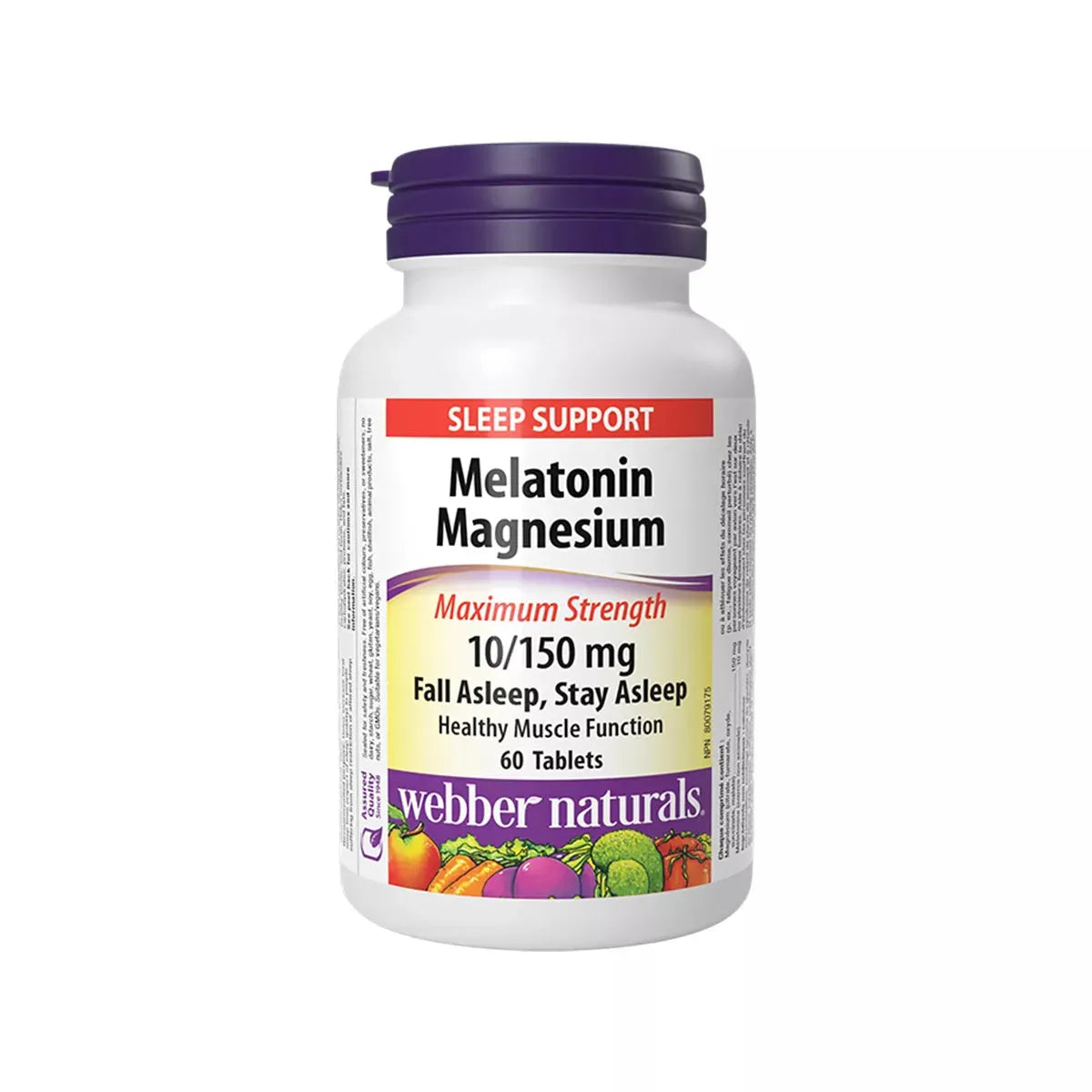 Webber Naturals - Melatonin Magnesium 10/150mg , 60tab - GOLDFARMACI
