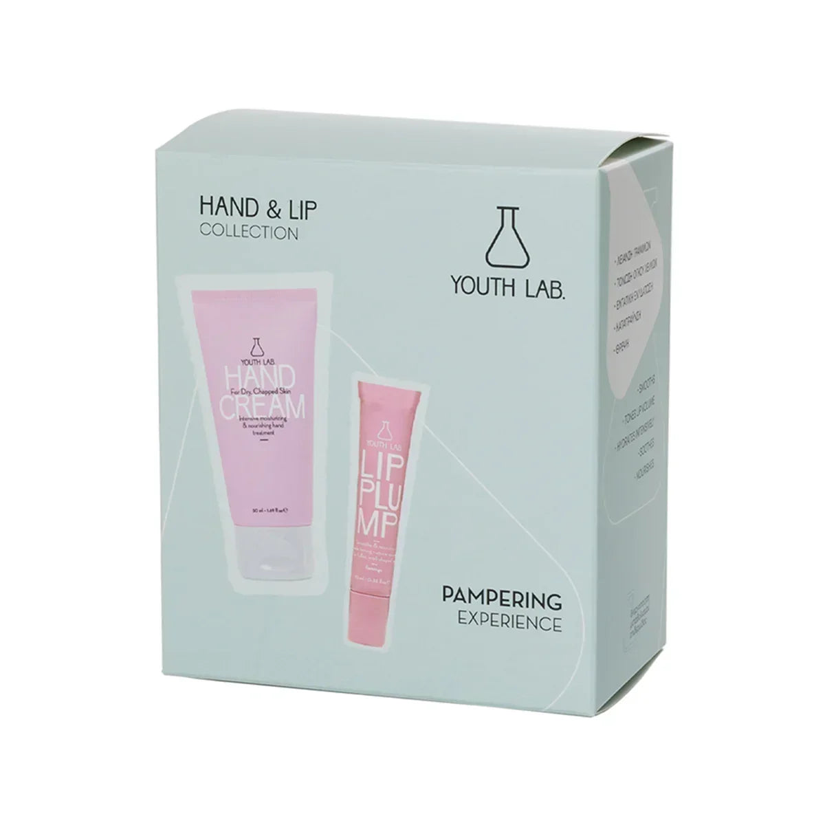 Youth Lab Hand & Lip Collection box with hand cream and lip plump, Goldfarmaci skincare