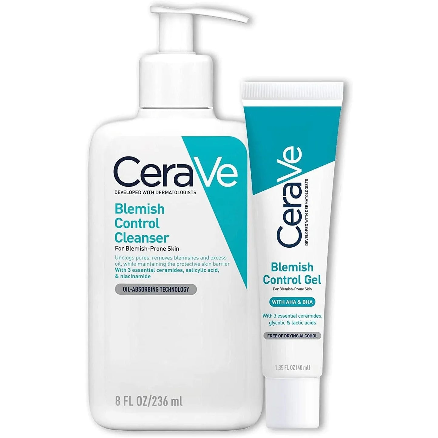 CeraVe Blemish Control Cleanser and Blemish Control Gel for blemish-prone skin