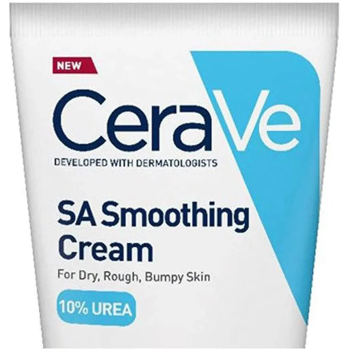 CeraVe SA Smoothing Cream tube for dry, rough, bumpy skin with 10% urea, front label