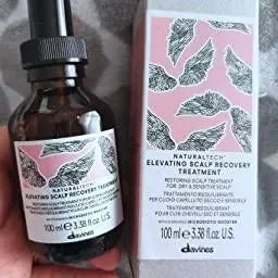 Davines Elevating Scalp Recovery Treatment bottle and box with botanical label design