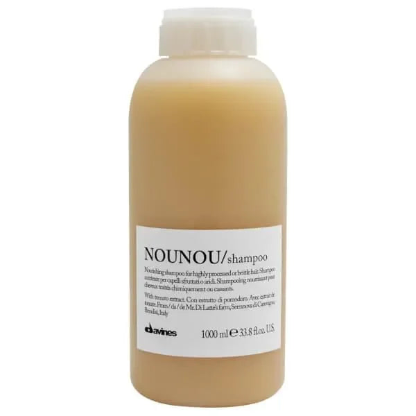 Davines NOUNOU nourishing shampoo for damaged or processed hair in a 1000ml bottle