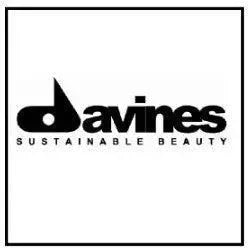 Davines Sustainable Beauty black logo with bold text on white background