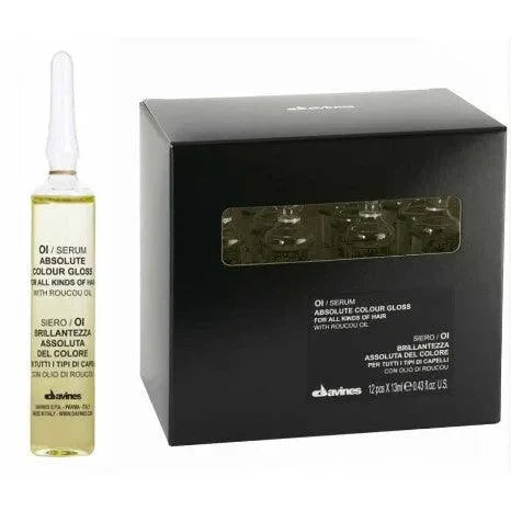 Davines OI Serum Absolute Colour Gloss ampoule and box set for all hair types