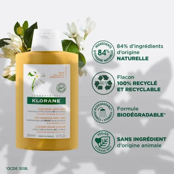 Klorane - Nourishing Shampoo with Organic Tamanu and Monoï - GOLDFARMACI