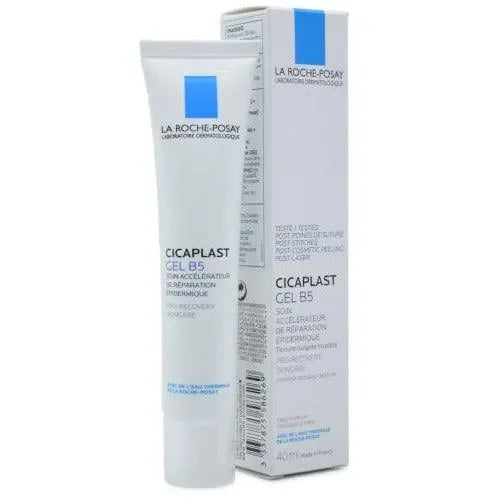 La Roche-Posay Cicaplast Gel B5 tube and box, skincare healing gel for sensitive skin