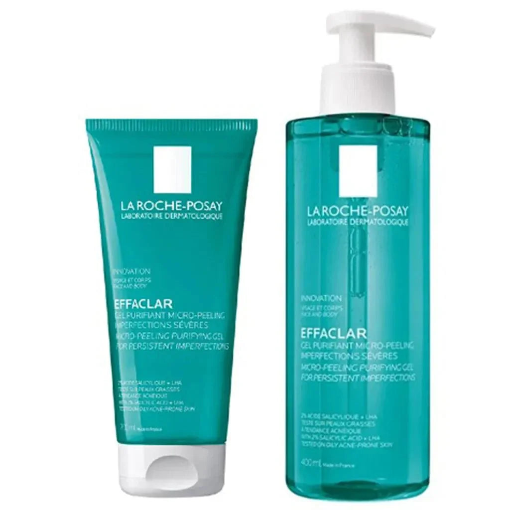 La Roche-Posay Effaclar Micro-Peeling Purifying Gel tubes for oily skin care