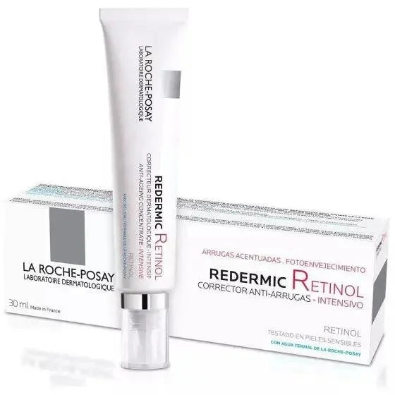 La Roche-Posay Redermic Retinol anti-aging cream tube and box for wrinkle care