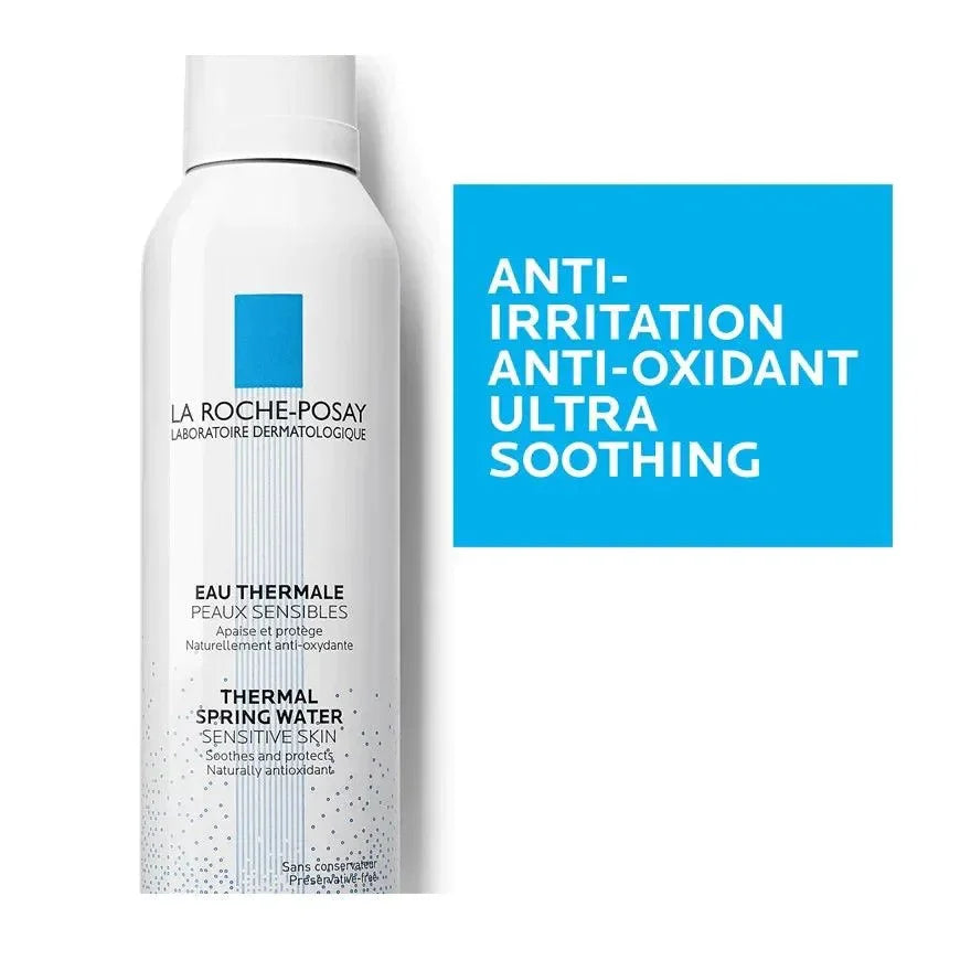 La Roche-Posay Thermal Spring Water spray for sensitive skin with anti-irritation and soothing benefits.