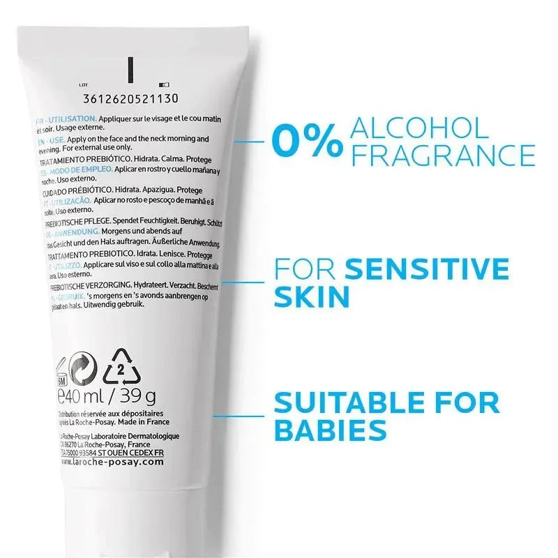 Tube of fragrance-free, alcohol-free cream for sensitive skin and babies