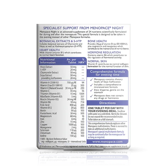 Vitabiotics - Menopace Night - GOLDFARMACI