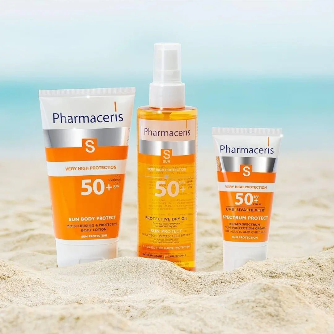 Pharmaceris - S-Line - Protective Dry Oil Vit E Duo-Active SPF50+ - GOLDFARMACI