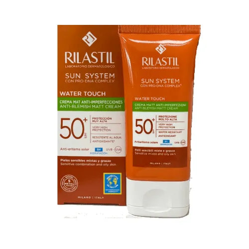 Rilastil - Sun System Water Touch Anti-Blemish Matt Cream SPF50+ - GOLDFARMACI