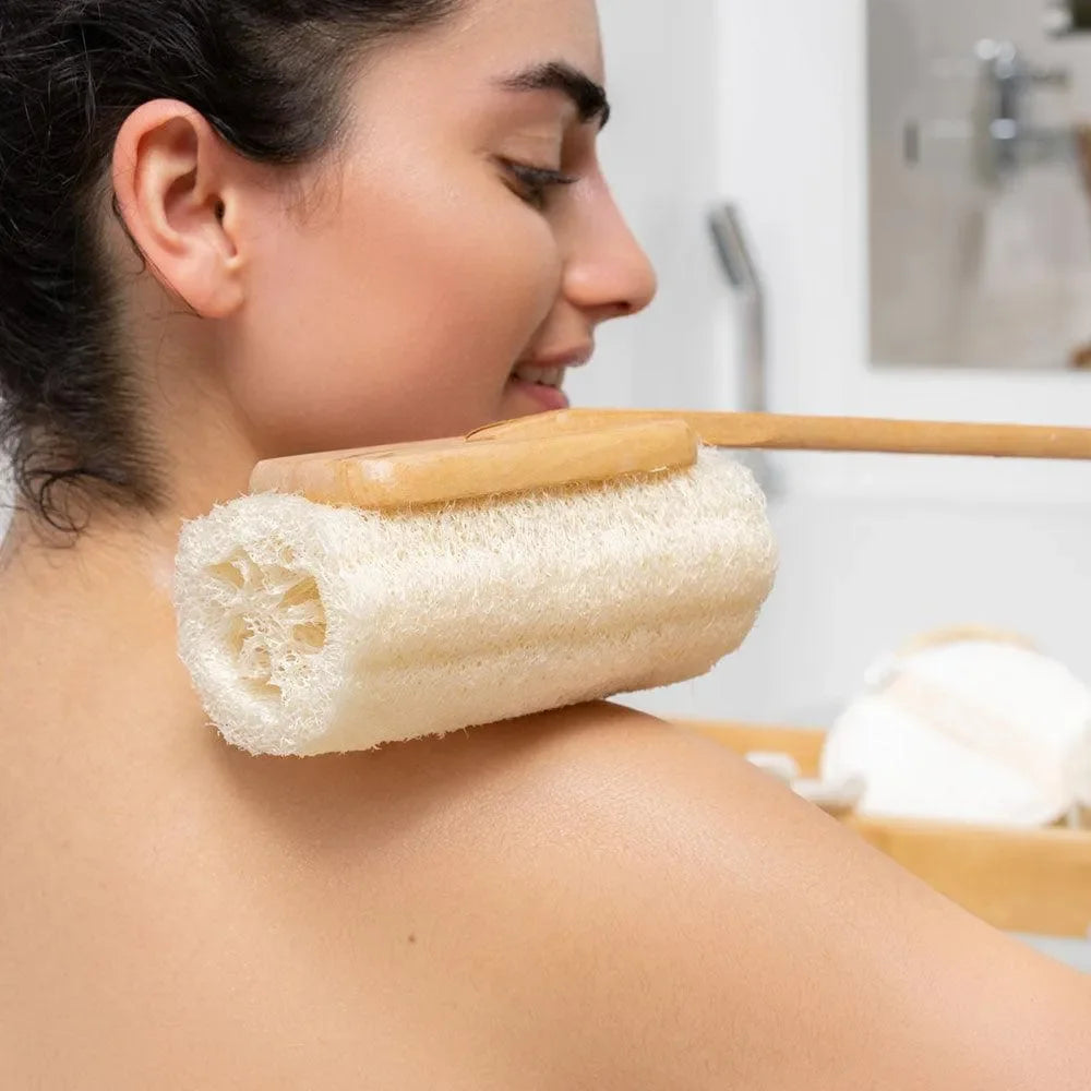 So-Eco - Flat Loofah with Wooden Handle - GOLDFARMACI