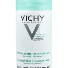 Vichy anti-perspirant deodorant spray with turquoise cap, 48-hour protection, hypoallergenic