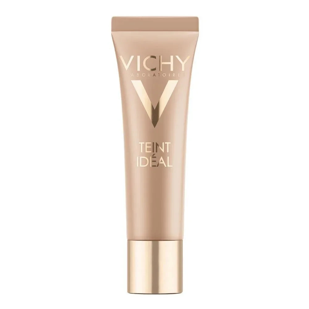 Vichy Teint Idéal face cream tube for skincare on white background