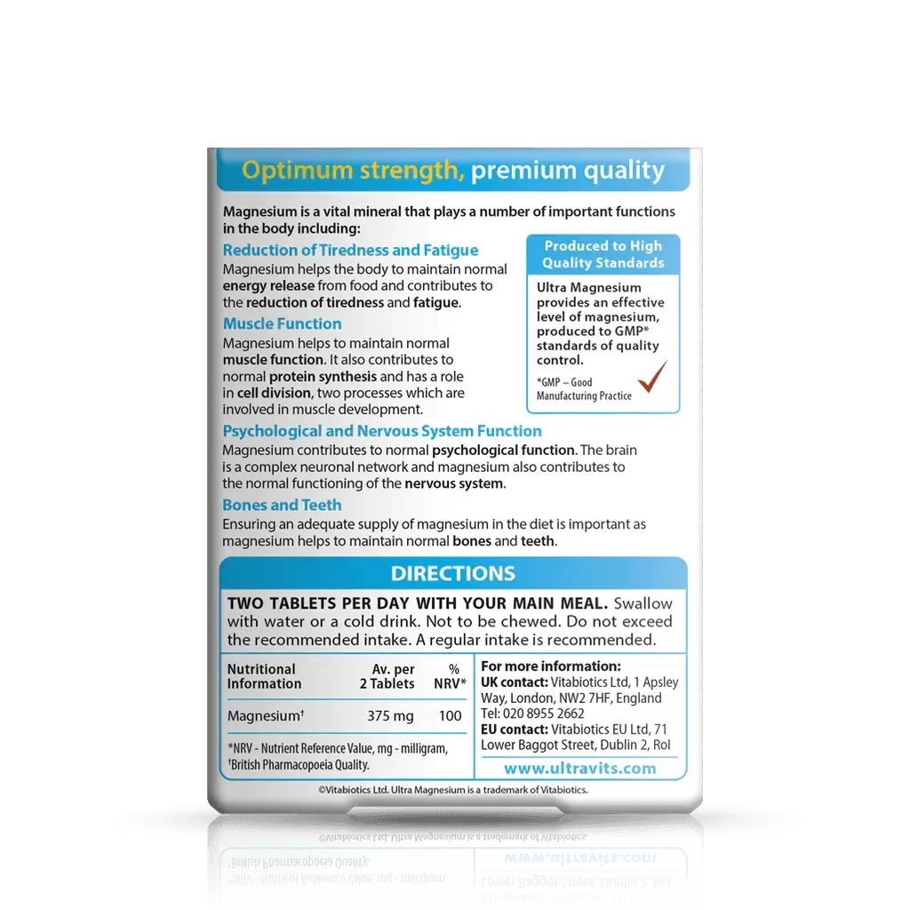 Vitabiotics - Ultra Magnesium 60Tabs - GOLDFARMACI