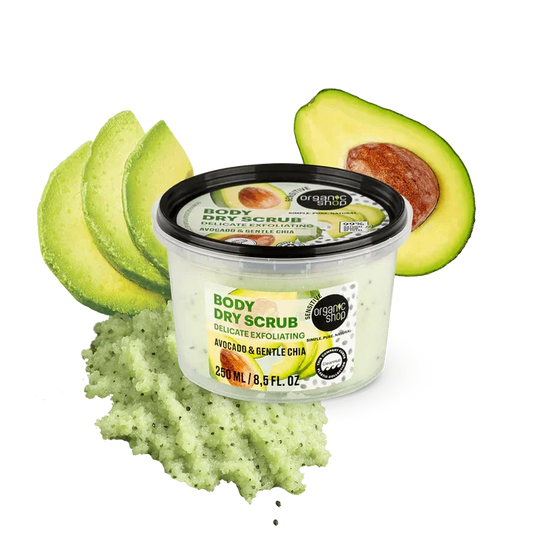 Organic Shop - Avocado & Gentle Chia Dry Body Scrub