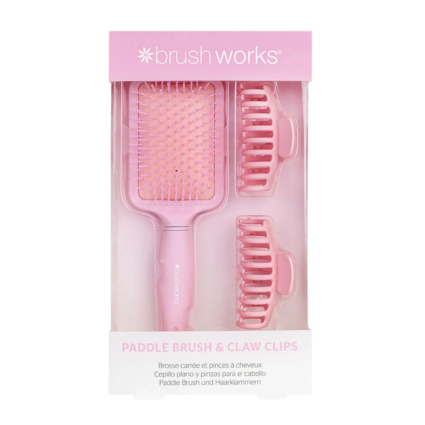 Brushworks - Paddle Brush & Claw Clips Set