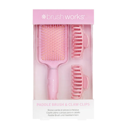 Brushworks - Paddle Brush & Claw Clips Set