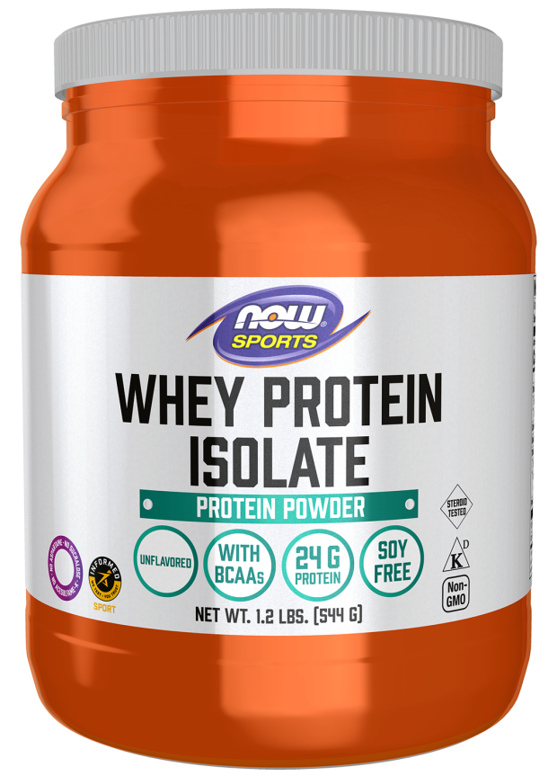 NOW Sports Whey Protein Isolate Unflavored - 1.2 lb (544 g)