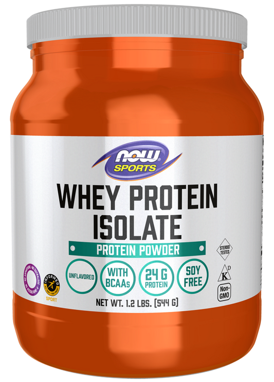 NOW Sports Whey Protein Isolate Unflavored - 1.2 lb (544 g)