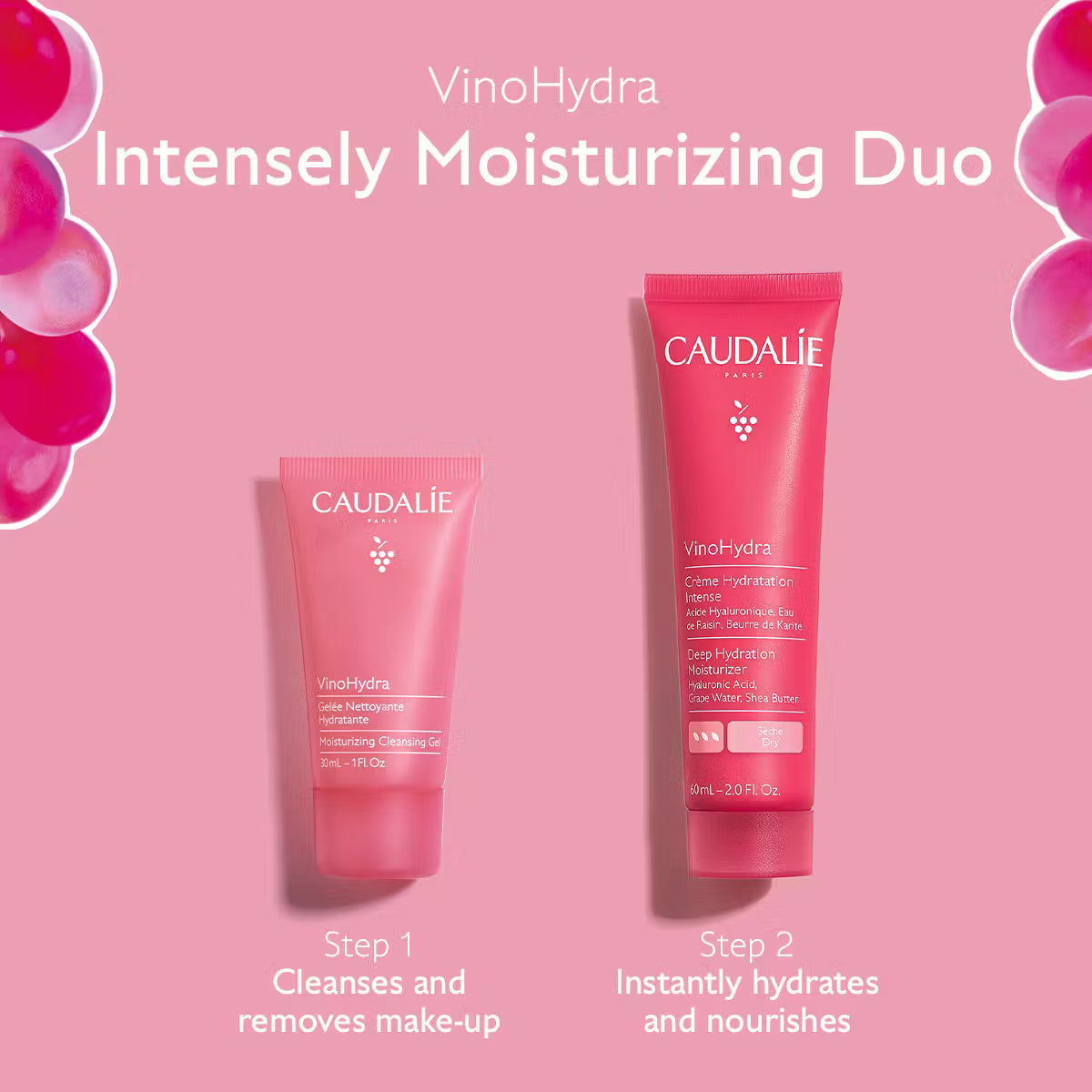 Caudalie - VinoHydra Intensely Moisturizing Duo Set - GOLDFARMACI