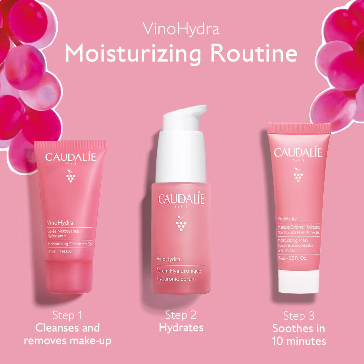 Caudalie - VinoHydra Moisturizing Routine - GOLDFARMACI