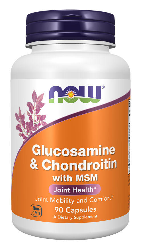 NOW Glucosamine & Chondroitin with MSM - 90 Capsules