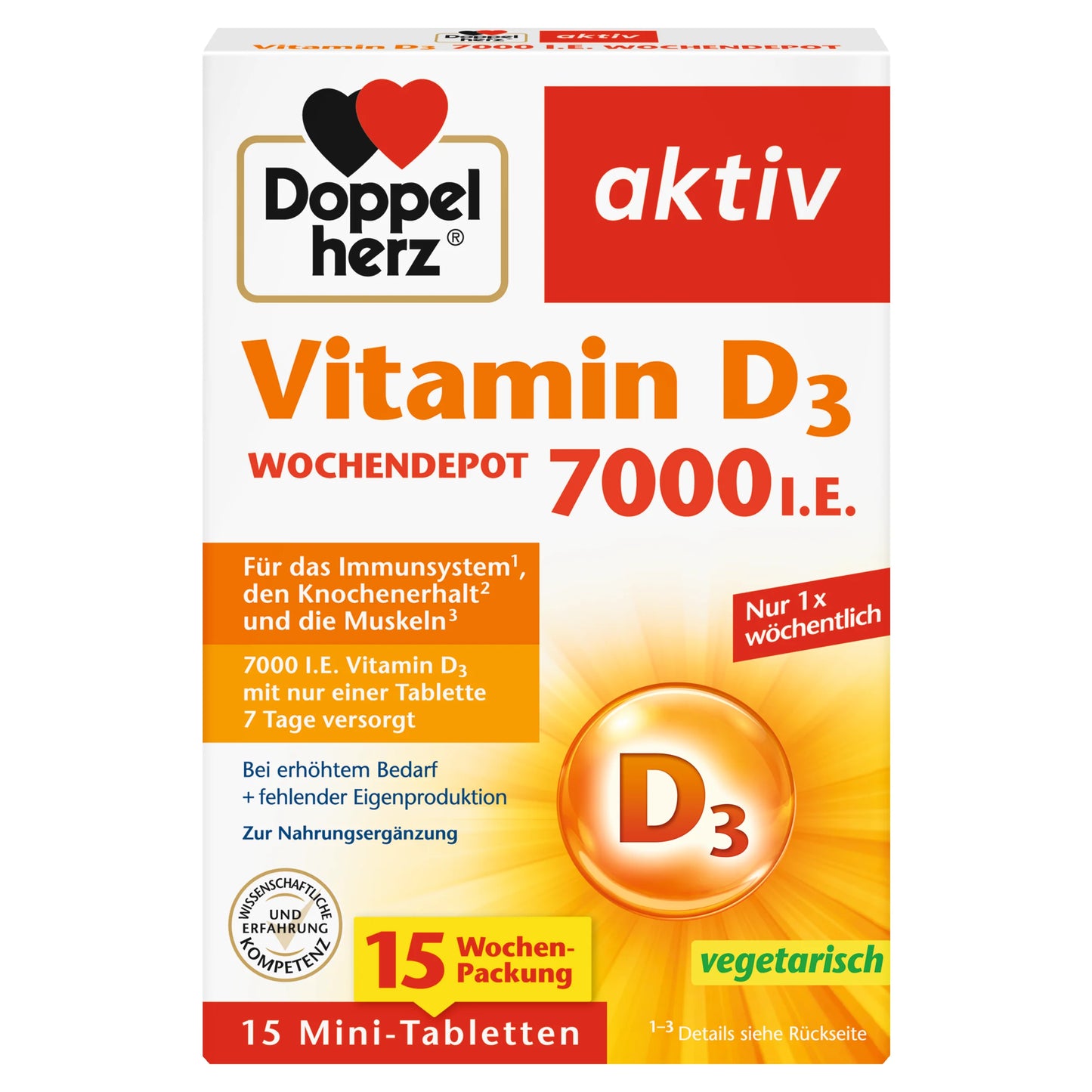 DoppelHerz - Vitamin D3 7000 IU